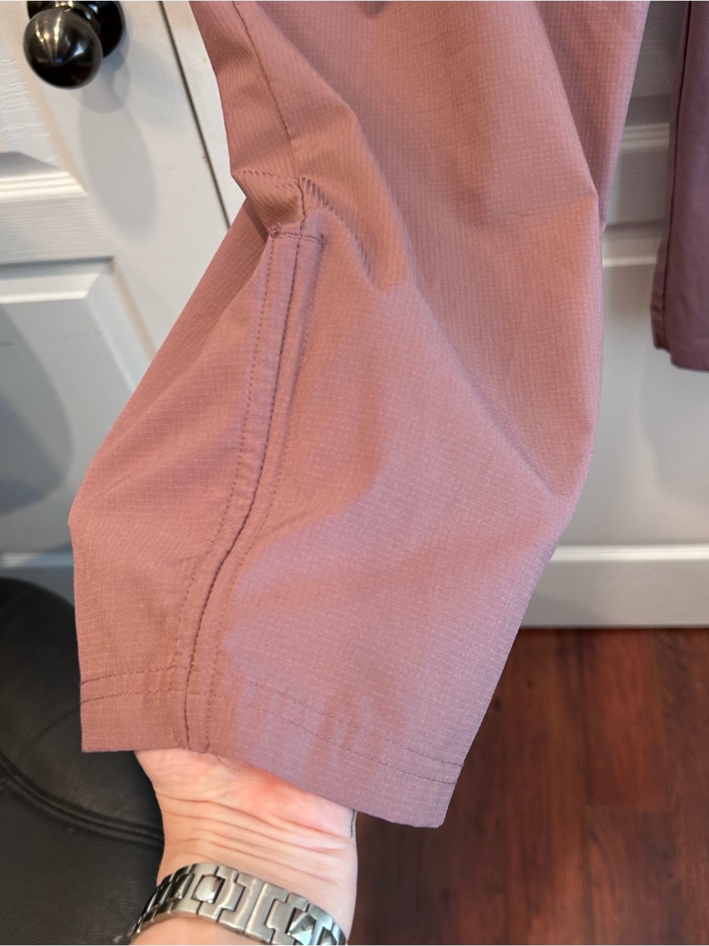Eddie Bauer Women’s Size XL Ripstop Ankle Pants in Mauve Pull On Drawstring Crop - Picture 4 of 12